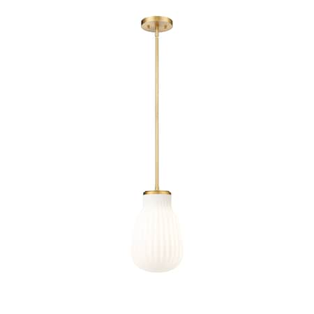 Z-Lite Newbury 1 Light Pendant, 8in. W x 13.25in. H, Modern Gold 7511P8-MGLD